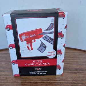Super Gun Cash Cannon - Vibrant Red New In Wrapped Box .
